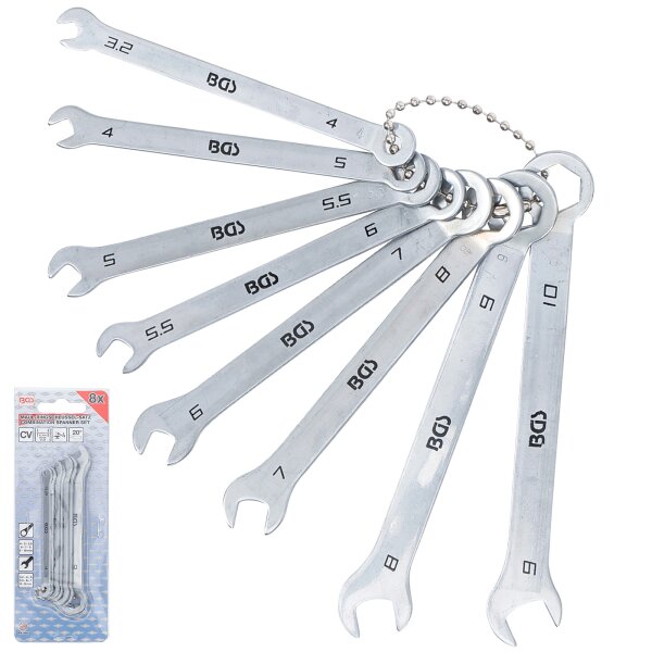 BGS Maul-Ringschlüssel-Satz | Mini-Ausführung | SW 4 - 10 mm | 8-tlg.