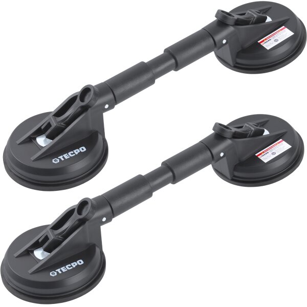 2x TECPO Gummi-Doppelsauger Ø 118mm, 100kg