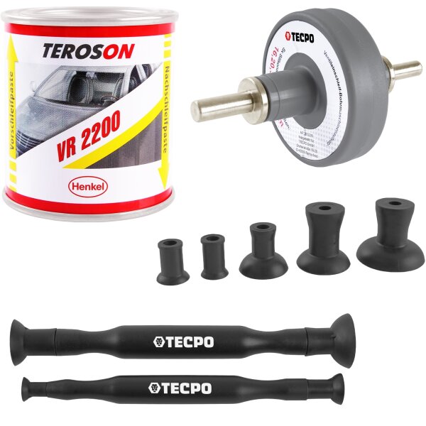 TECPO Ventileinschleifpaste Set mit Ventilläpper