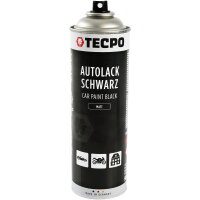 6x TECPO Autolack schwarz matt 500 ml + Pistolengriff