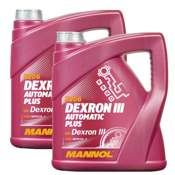 2x MANNOL ATF Öl Dexron III Automatik Getriebeöl Servoöl, 4L