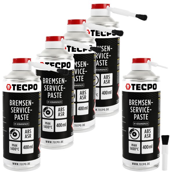 TECPO Bremsen-Servicepaste Schmierfett Bremsenpaste 5x400 ml