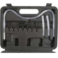 TECPO Bremsenentlüfter Vakuumpumpe Druckpumpe + Bremsflüssigkeit DOT-4, 1L