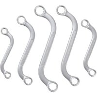 BGS Doppel-Ringschlüssel-Satz | S-Form | SW 10 x 11 - 18 x 19 mm | 5-tlg.