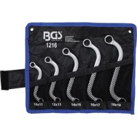 BGS Doppel-Ringschlüssel-Satz | S-Form | SW 10 x 11 - 18 x 19 mm | 5-tlg.