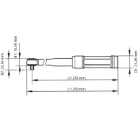 TECPO Drehmomentschlüssel, 1/4 Antrieb, 5 - 25 Nm