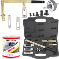 Ventilfederspanner-Satz + Ventilschleifpaste mit Bohrmaschinenaufsatz