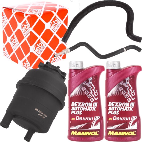 FEBI Ausgleichsbehälter+ Servoöl + Hydraulikschlauch