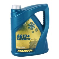 5x MANNOL Advanced Kühlerfrostschutz AG13+ -40°C, 5L