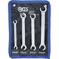TECPO Maul-Ringschlüssel-Satz SW 1/4"- 5/16", 12-teilig +  Offener Doppel-Ringschlüssel