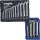 TECPO Maul-Ringschlüssel-Satz SW 1/4"- 5/16", 12-teilig +  Offener Doppel-Ringschlüssel