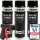 3x TECPO Autolack schwarz glänzend 500 ml + Pistolengriff