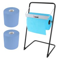 TECPO Bodenständer für Putztuchrollen + 2...