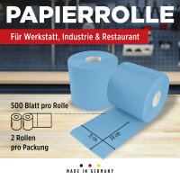TECPO Bodenständer + Müllsackhalterung + 2 Putztuchrollen 2-lagig, 21 cm Breit