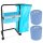 TECPO Bodenständer + Müllsackhalterung + 2 Putztuchrollen 2-lagig, 21 cm Breit