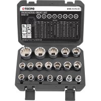 TECPO Universal Steckschlüssel-Satz, SW 8-32 mm,...