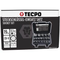 TECPO Universal Steckschlüssel-Satz, SW 8-32 mm, E10-E24, 5/16-1-1/4", 19-teilig