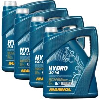 4x MANNOL Hydro ISO HLP 46 Hydrauliköl, 5L