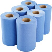 6x TECPO Putztuchrolle Handtuchrolle 1-lagig 120m
