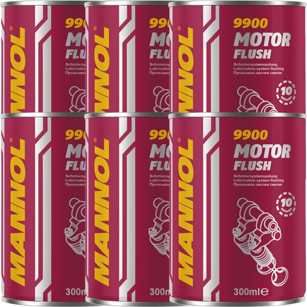 6x MANNOL Motor Flush Oiladditiv 300mL