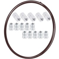 Stahl Bremsleitung 5m, 6 mm, 10x Schrauben, 5x Verbinder