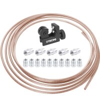 Kupfer-Nickel Bremsleitung5m, 6mm, 10x Schrauben, 5x...