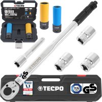 TECPO Drehmomentschlüssel 1/2 Zoll Set 17-19+21 mm...
