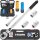 TECPO Drehmomentschlüssel 1/2 Zoll Set 17-19+21 mm Steckschlüssel + Verlängerung + Kraftnüsse