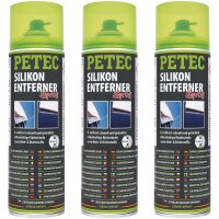 3x PETEC Silikonentferner Spray, 500 ml