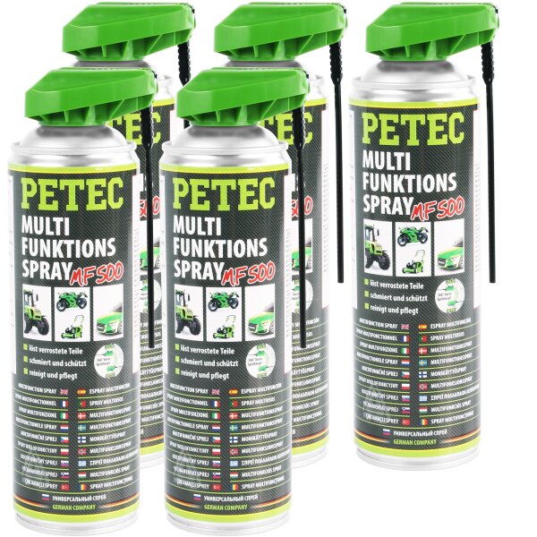 5x PETEC Multifunktionsspray, 500 ml