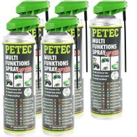 5x PETEC Multifunktionsspray, 500 ml