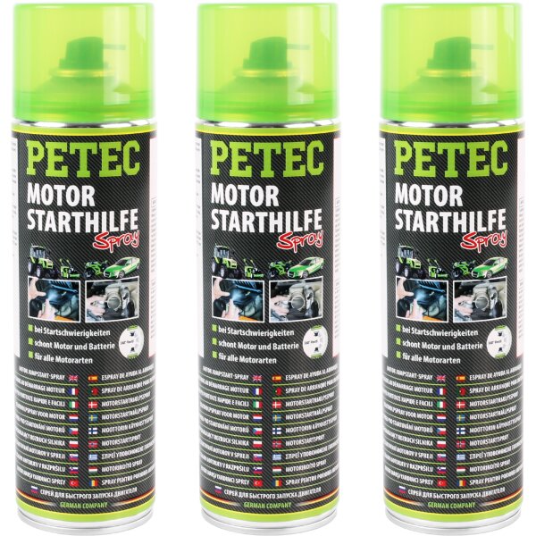 3x PETEC Motorstarthilfe 500 ml