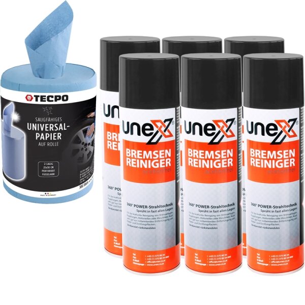 10117 UNEX Bremenreiniger 6x500 ml + Putztuchroll