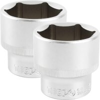2x TECPO Steckschlüssel-Einsatz Sechskant, SW 36 mm,...