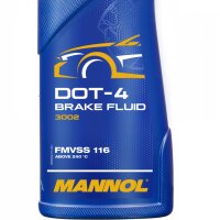 10x MANNOL Bremsflüssigkeit DOT-4, 1L