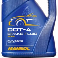 4x MANNOL Bremsflüssigkeit DOT-4, 5L