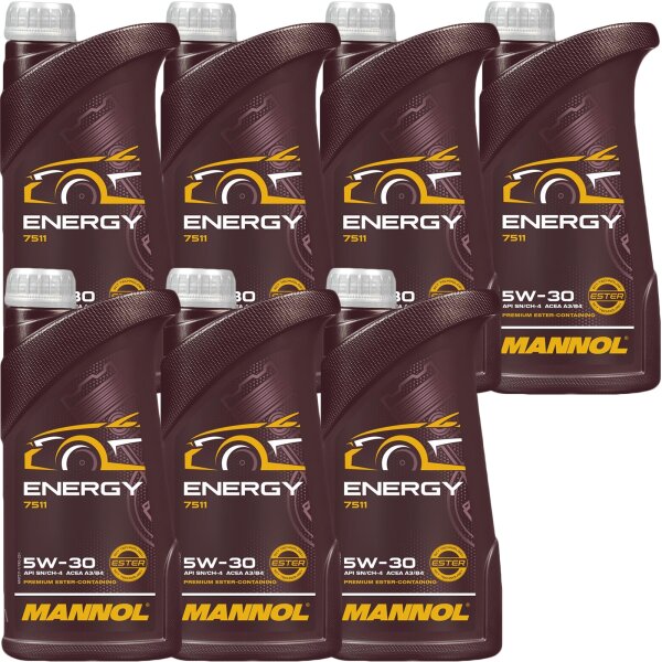 7x MANNOL 5W-30 ENERGY, 1 L