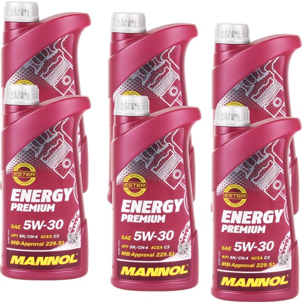 MANNOL ENERGY PREMIUM 5W-30, 6x1L