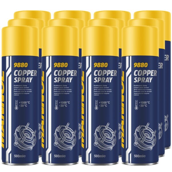 12x MANNOL Kupfer Spray, 500 ml