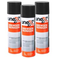 3x UNEX Bremsenreiniger 500 mL mit Power-Strahltechnik