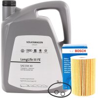 BOSCH Ölfilter + VAG Original 0W-30 Motoröl...