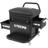TECPO Werkstatt-Rollsitz 150 kg + KFZ Werkstattrollbrett Rollliege 360° drehbar