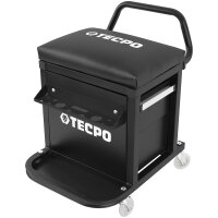 TECPO Werkstatt-Rollsitz 150 kg + KFZ Werkstattrollbrett Rollliege 360° drehbar
