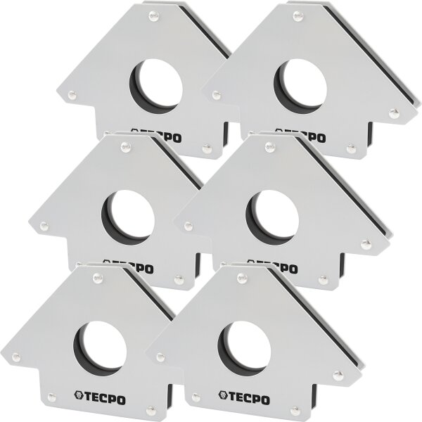 6x TECPO Magnet Schweißwinkel 34 kg 75 lbs
