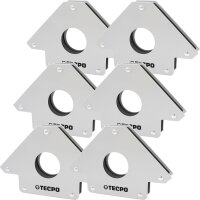 6x TECPO Magnet Schweißwinkel 34 kg 75 lbs