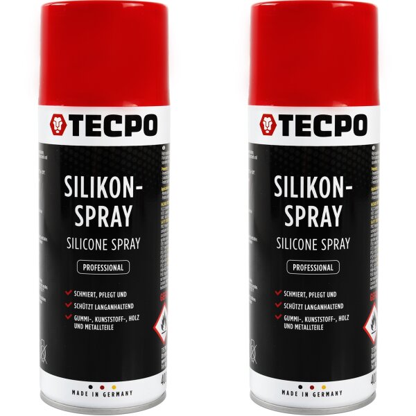 2x TECPO Silikonspray Schmiermittel Trennmittel Gleitmittel 400 ml
