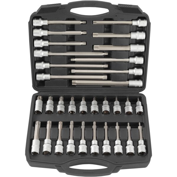 TECPO Steckschlüssel Satz Innen Torx 1/2, 32-tlg.