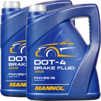 2x MANNOL Bremsflüssigkeit DOT-4, 5L