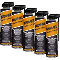 5x BRUNOX Turbo-Spray Multifunktionsöl, 500 ml