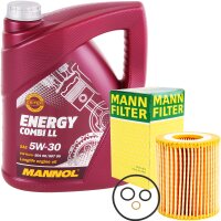 MANN-FILTER Ölfilter + MANNOL Energy Combi LL 5W-30,...